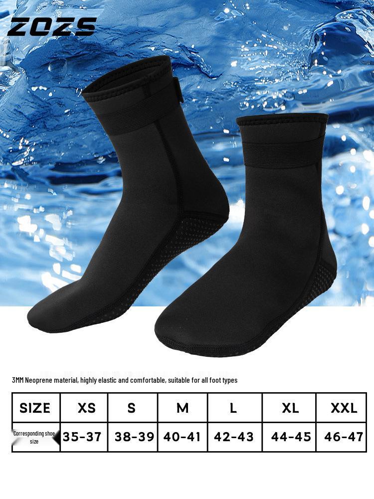 High-Top Waterproof Quick-Dry Diving Socks for Surfing, Beach & Sea Activities - Warm & Non-Slip
