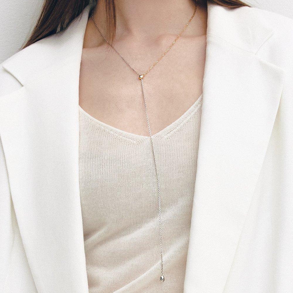 Subni Silver (C) Y-shaped Necklace