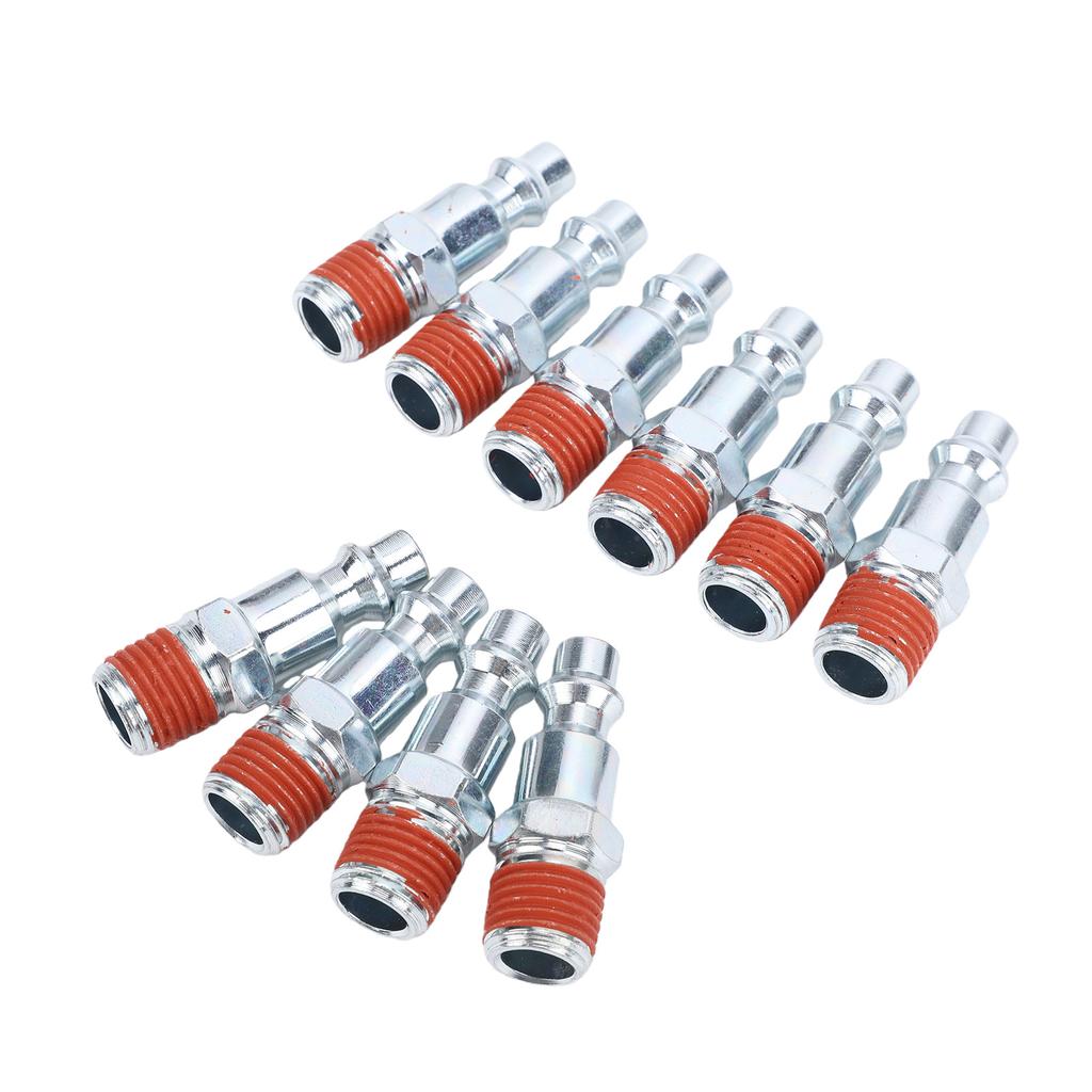 30 Peças Plugue de Ar Industrial 1/4 de Polegada Rosca Macho NPT Conexão Rápida Plugue Pneumático Conexão para Mangueira de Ar para Acoplador Tipo I M D