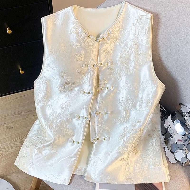 

2025 Жилет Премиум Сенс Пуговичный Жилет Год Жилет Без рукавов Женский 3XL (recommended 138-75kg)