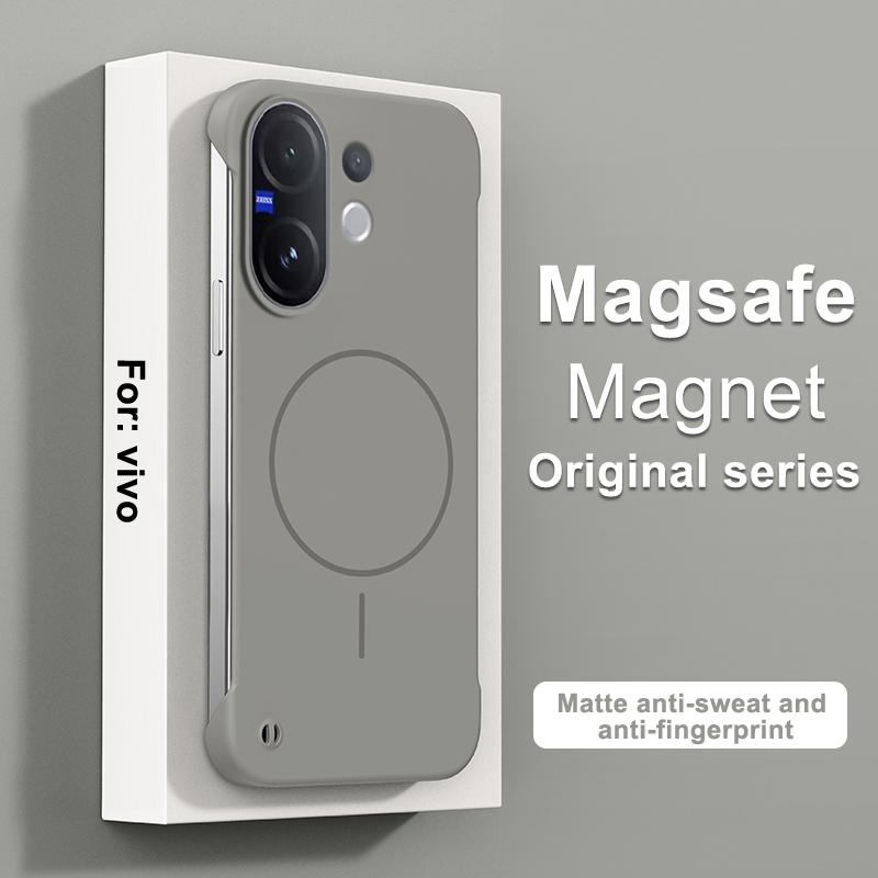Für Magsafe Rahmenlose Hülle Für VIVO V60 Matt Ultra Dünn Kabelloses Laden Hartes PC Stoßfestes Cover für V60 V50 V40 Lite Schale
