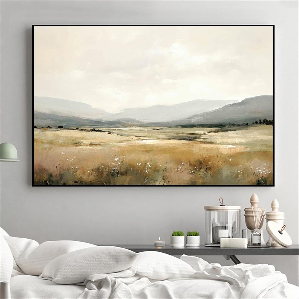 Vintage Cloud Landscape Art Posters Moody Sky Forest Plants Modern Prints Canvas Painting Wall Pictures Home Living Room Decor