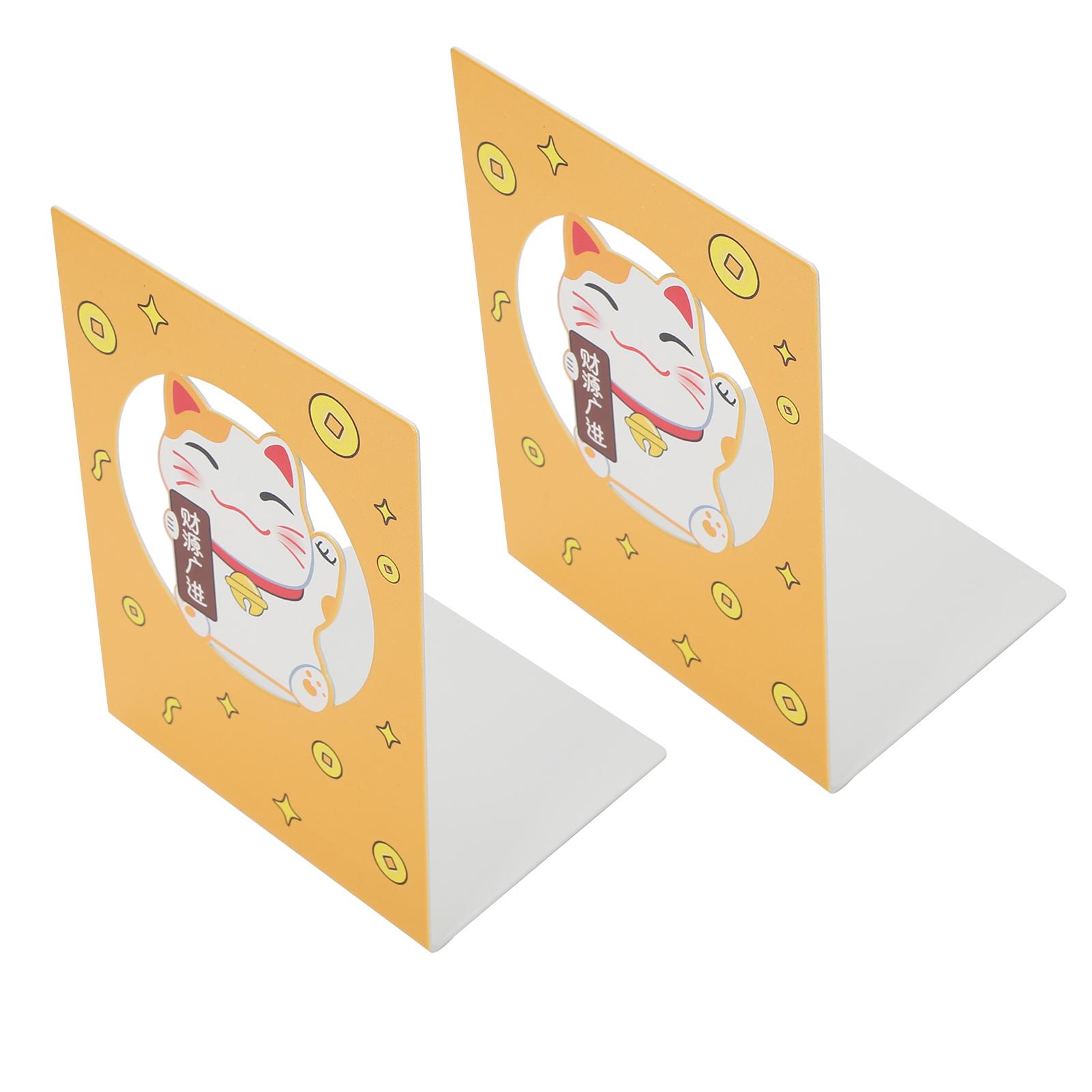 

2 шт. Металлические подставки для книг, устойчивые настольные подставки для книг, поддерживающие полки для домашнего офисаCat