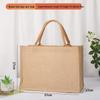 In-Stock Muji-Inspired Plain Linen Tote Bag - DIY Hand-Painted Souvenir & Shopping Jute Bag