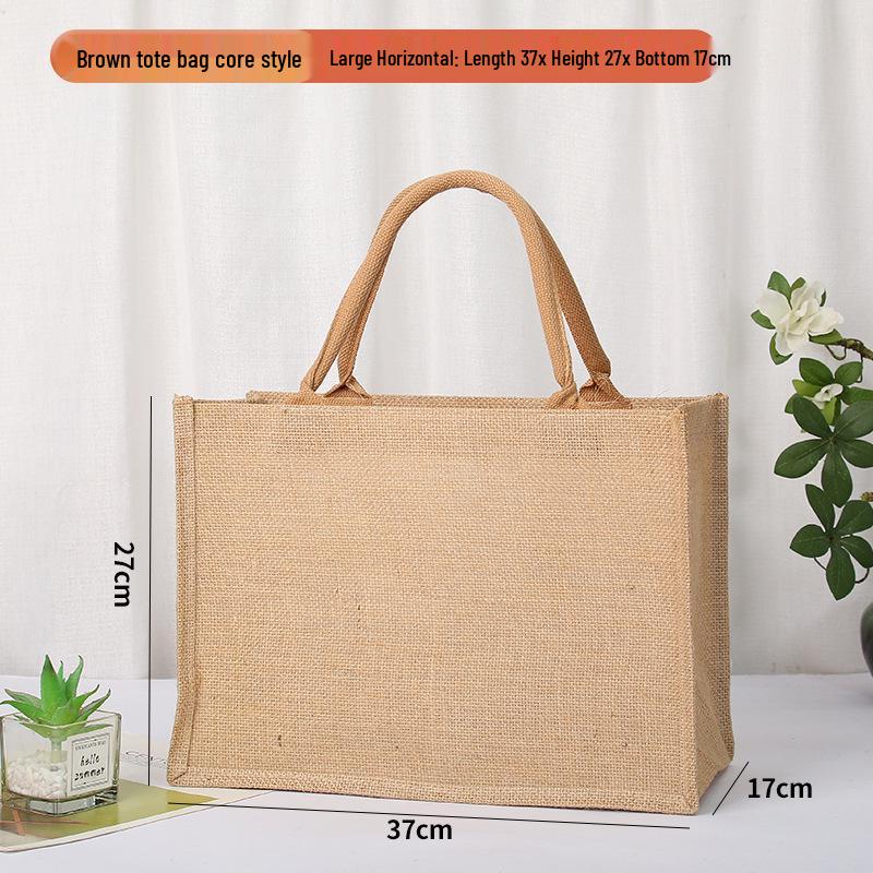In-Stock Muji-Inspired Plain Linen Tote Bag - DIY Hand-Painted Souvenir & Shopping Jute Bag