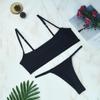 Sexy Women Swimsuit Swimwear Female Striped Bandeau Micro Mini Thong Bikini Set Bathing Suit