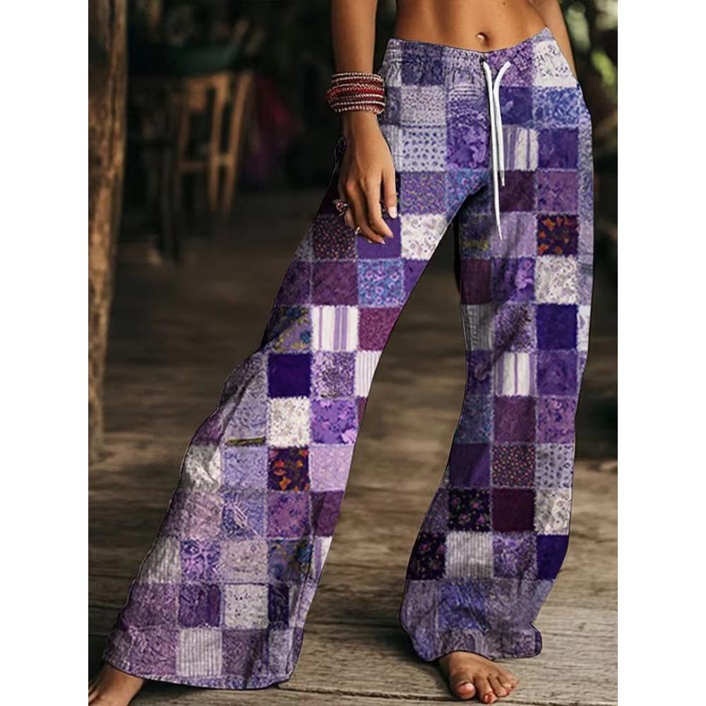 Elegant Cotton Linen Baggy Pants Fashion Women High Waist Drawstring Pocket Loose Wide Leg Pant Casual Streetwear New Trousers
