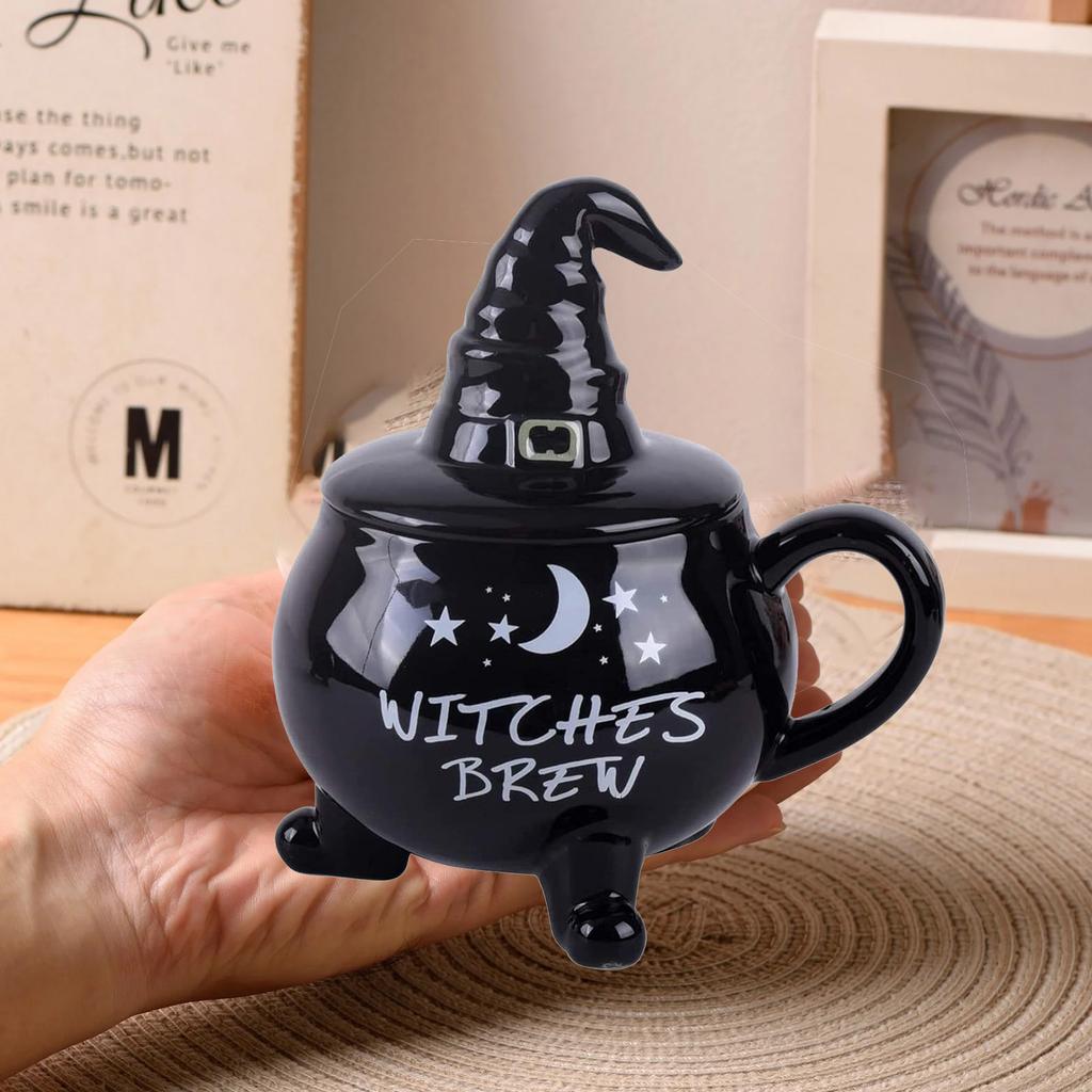Funny Coffee Mug,Witch Coffee Mugs,Goth Christmas Novelty Cup With Lid,Witches Brew Cauldron Mug,The Before X-mas Witches Brew Coffee Mug