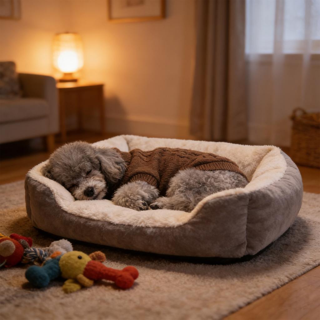 Farbenfroher Zopfstrick-Rollkragenpullover für Hunde, und Winter.
