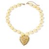 Cross Heart Pendant Necklace For Women With Stainless Steel And Gold Plating For Casual Wear