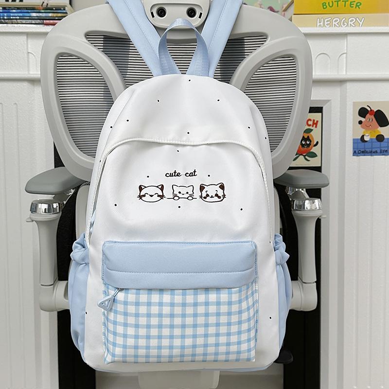 Schooltas Japanse ins Casual Geruite Schooltas Vrouwelijk Middelbare School Hoge School Student Veelzijdig Schattig College Rugzak Reisrugzak