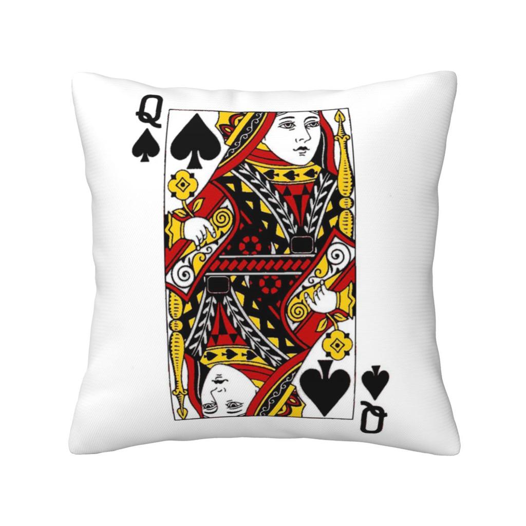 Queen Of Hearts Square Pillowcase Cushion Cover Pillow Case Throw Pillow Cover for Home Bedroom Car
