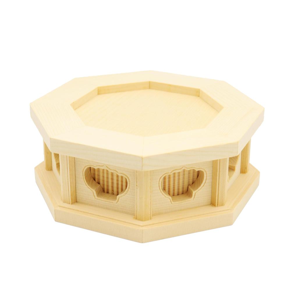 Special Buddhist Statue Carving Buddhist Octagonal Base for Buddhist Statues Made of Cypress Wood 19429 Kurita's [Wood Altar] 2.5-inch (W12.5cm,