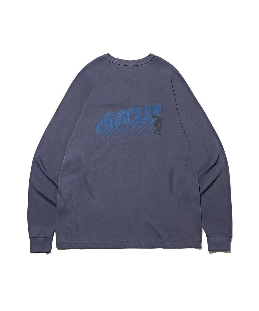 DISCUS ATHLETIC Raglan Logo Long Sleeve Pigment Blue