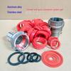 Quick Connector Gasket Set: 1-4 Inch Oil-Resistant Silicone & Leather Seals