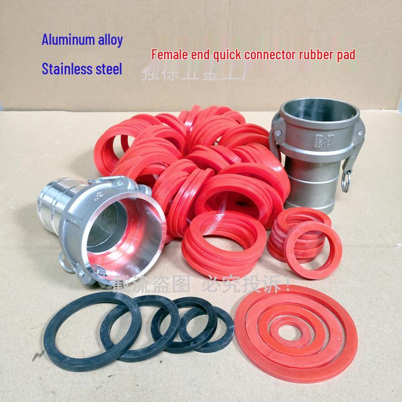 Quick Connector Gasket Set: 1-4 inch Oil-Resistant Silicone & Leather Seals