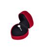 Heart Shape Red Rings Box Velvet Jewelry Packaging Boxs For Proposal Engagement Wedding Rings Earrings Jewelry Display Box