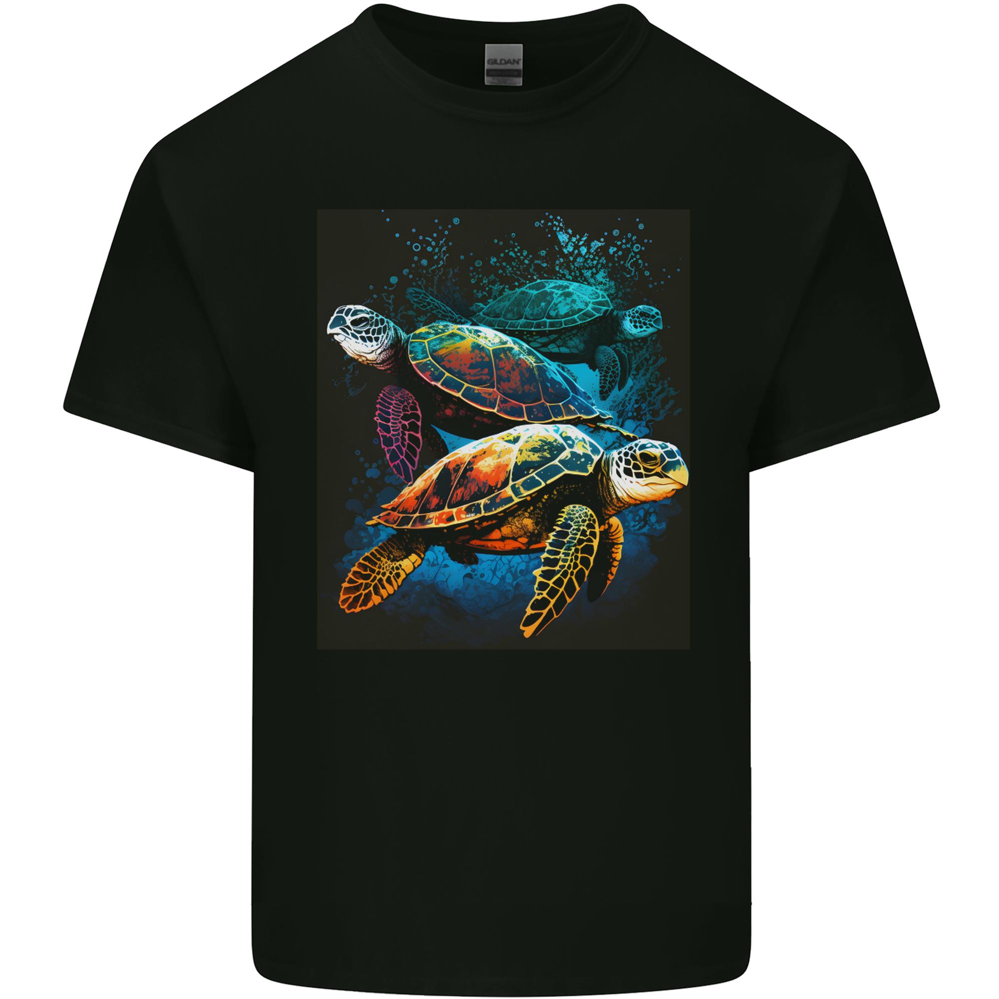 A Colourful Bale of Turtles Unisexs Light Cotton TShirt S