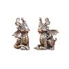 Antique Bronze Ornament Chinese Mythical Animal Dragon Statue Copper Figures Miniatures Pure Brass Dragon Paperweight Collection