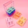 Storing Multicolor Great High Capacity 28 Grids Compartment Tablets Storage Box Pillbox Dispenser