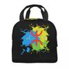 Custom Amazigh Flag Thermal Insulated Lunch Bag Women Berber Pride Tifinagh Resuable Lunch Container for Multifunction Food Box