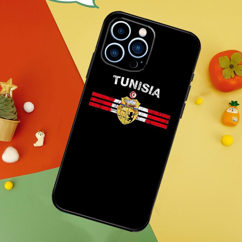 Tunisia Flag Map Phone Case For iPhone 17 Pro Max 16 15 14 12 11 13 Pro Max Plus 12 13 Mini 16e 17 Air Cover