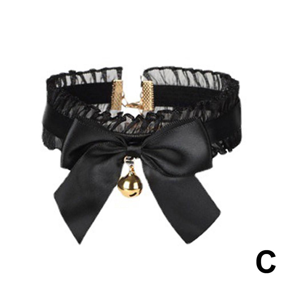 Sexy Cat Ears Headband Lace Bow Choker Plush Bell Hairband Cosplay Masquerade-Party Costume Hair Accessories For Women Girl C5F0