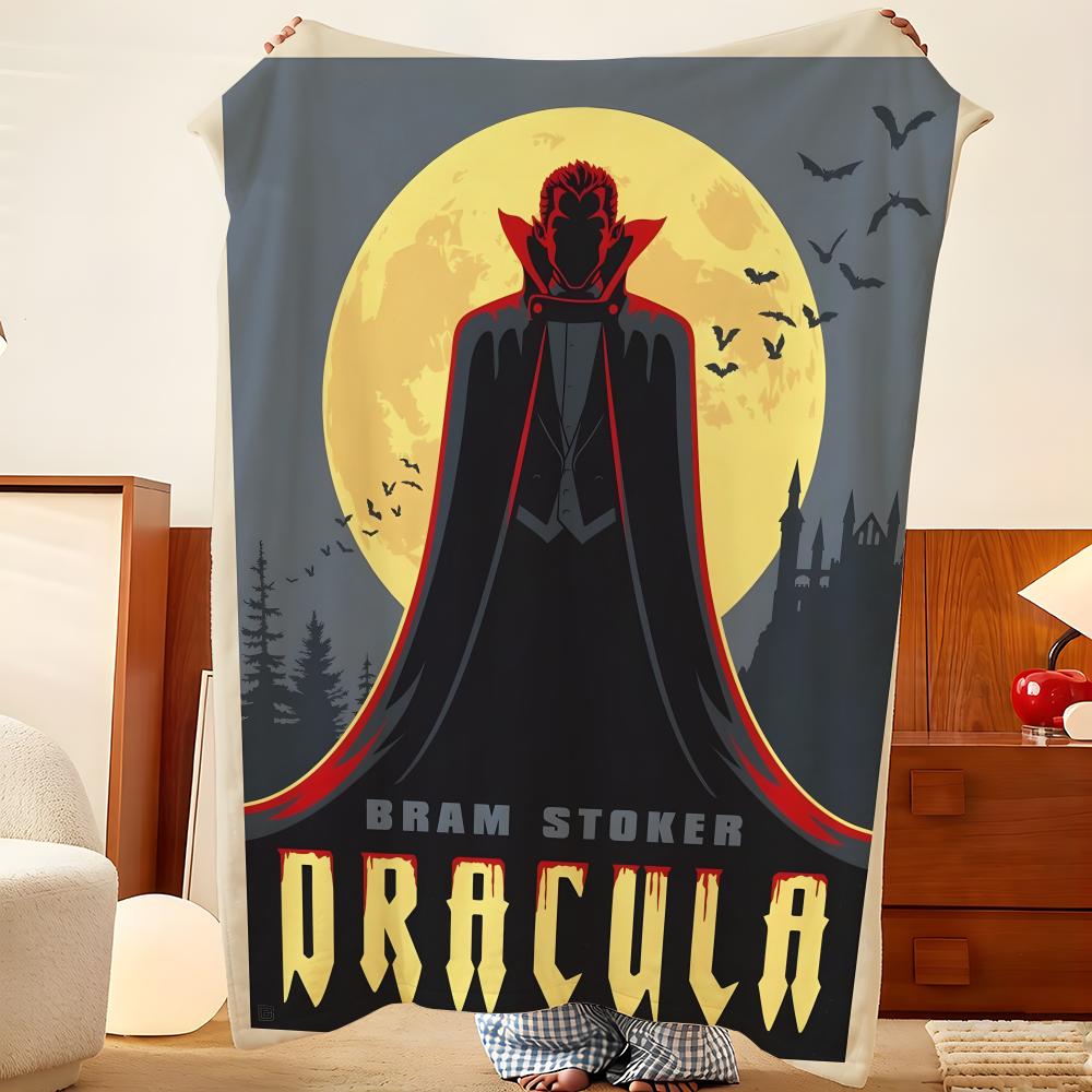 Movie D-Dracula Throw Flannel Throw Blanket, Lightweight Cozy, Durable Washable Cute Cool