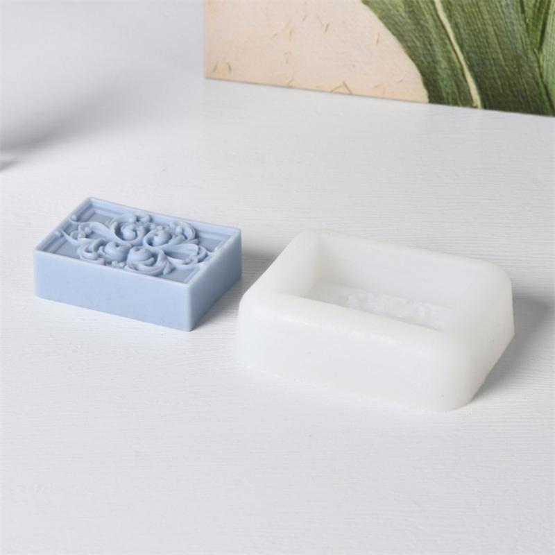 Retro Designs Silicone Soap Mould for Handmade Craft with Artistic Pattern Easy Releases and Dishwasher Safe