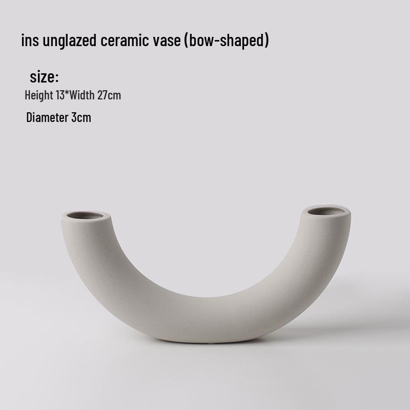 Minimalist Wabi-Sabi Ceramic Vase - Modern Abstract Art Design for Home Decor