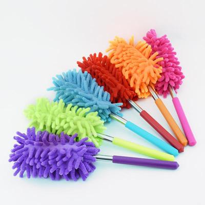 Retractable Stainless Steel Chenille Feather Duster - Multi-Purpose Household Dusting Tool