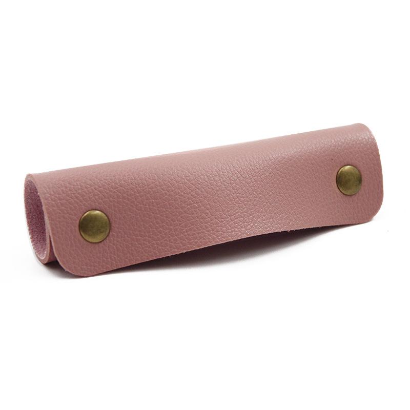 Available: Leather Anti-Fatigue, Anti-Slip Handle Cover for Luggage Handles - Removable with Two-Button Design