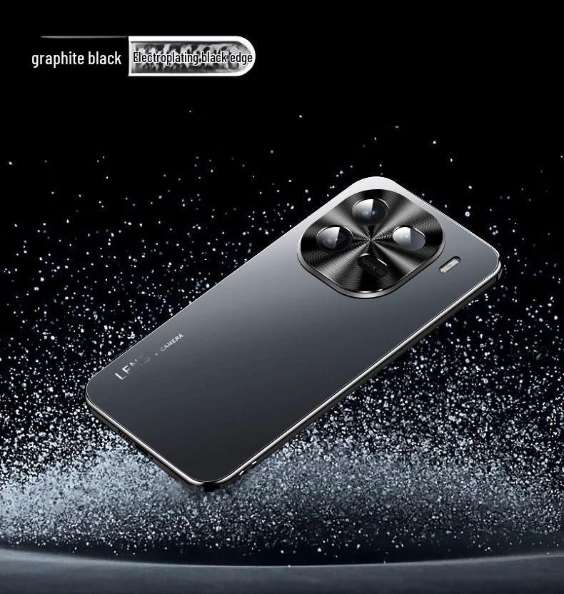 High-end Frosted Business Protective Cover for iQOO 12 Pro & iQOO 11S - Electroplated Metal Lens, All-inclusive Mobile Phone Case.