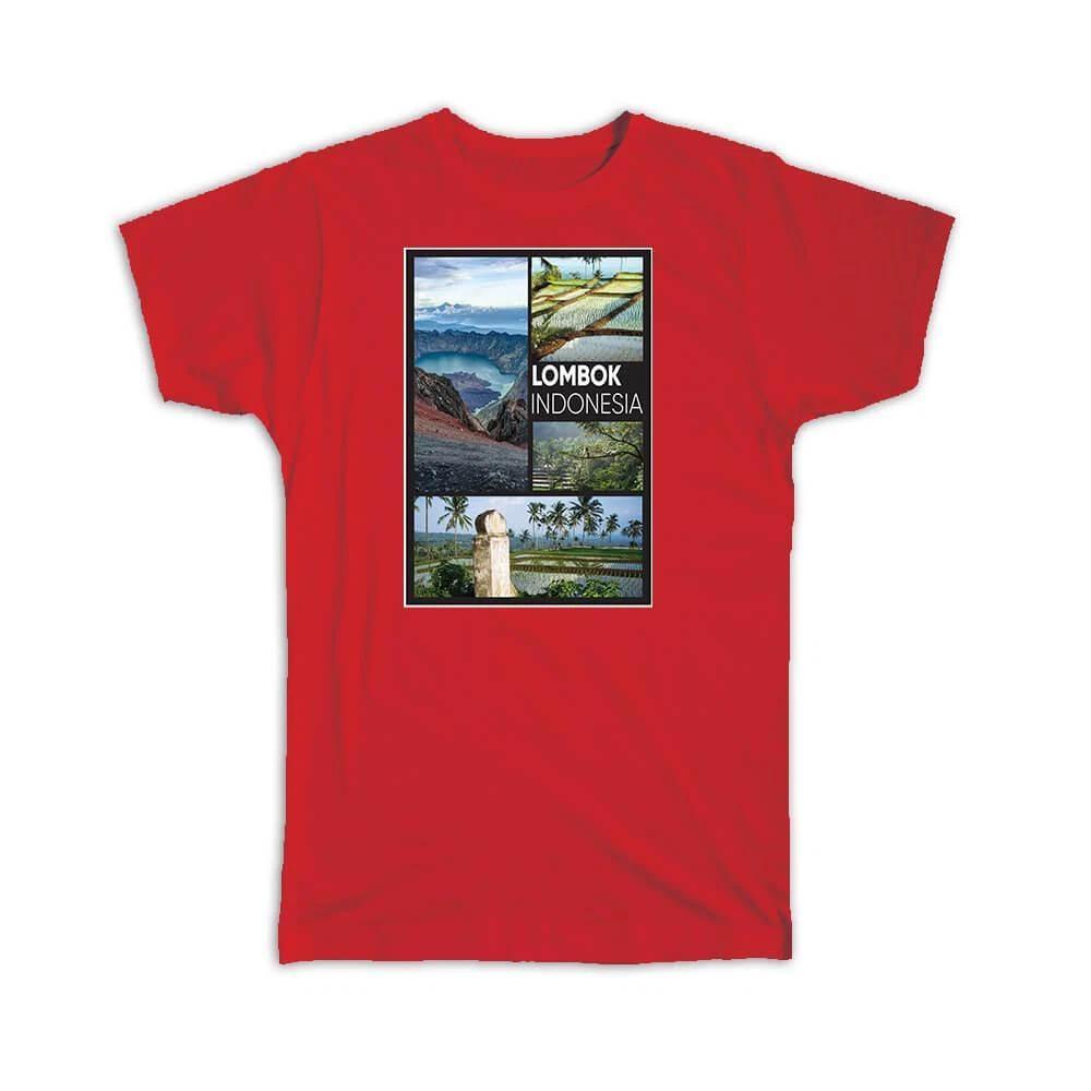 Gift T-Shirt : Lombok Indonesia Photo Composition M