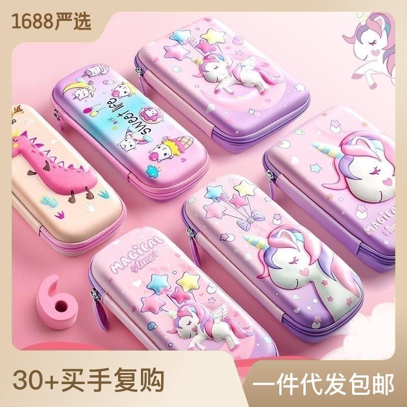 

EmmyevaPencil Коробка для канцелярских товаров, оптовая продажа, многофункциональный двухслойный детский карандаш большой емкости для девочек начальной школы