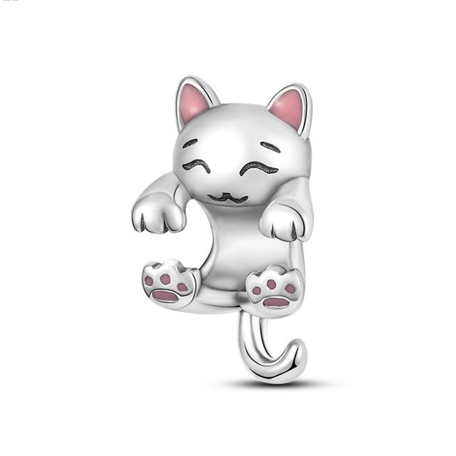 925 Sterling Silver Heart Paw Animal Clear Snowflake Sparkling Crown Pumpkin Charm Bead Fit Original Fashion Bracelet