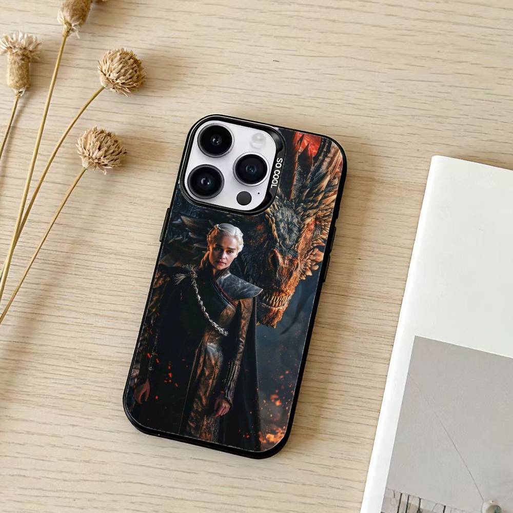 game of thrones-Dragon Mother Thrones Phone Case For iPhone 17,16,15,14,13,12,11,Pro Max,Plus Candy Silver Cover iPhone14Plus