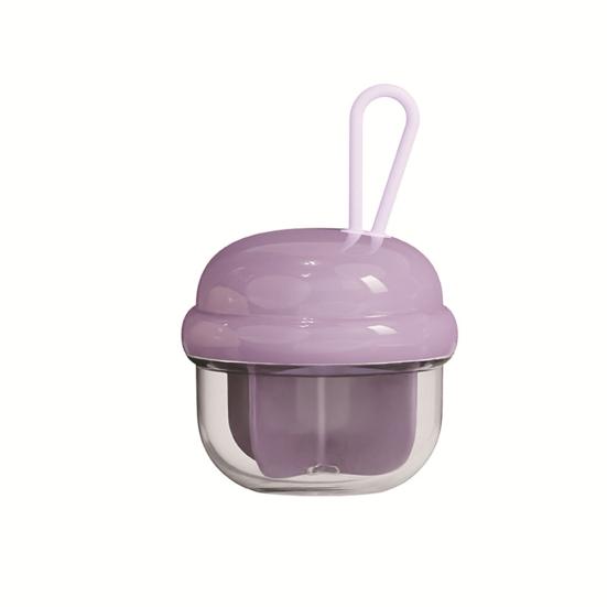 

Pill Organizer Box Travel Pill Case with 4 Compartments Portable Transparent Sealed Pill Container for Daily Supplements Fish фіолетовий