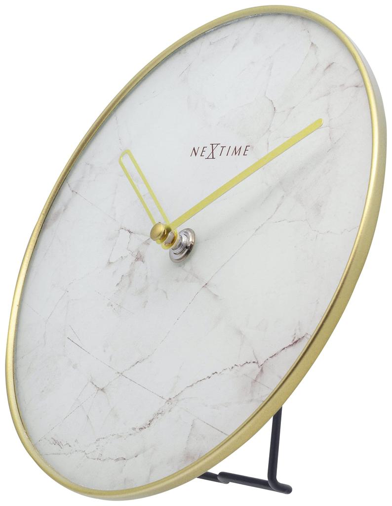 NeXtime Marble Table Table Clock Wall Clock Silent Small 20cm