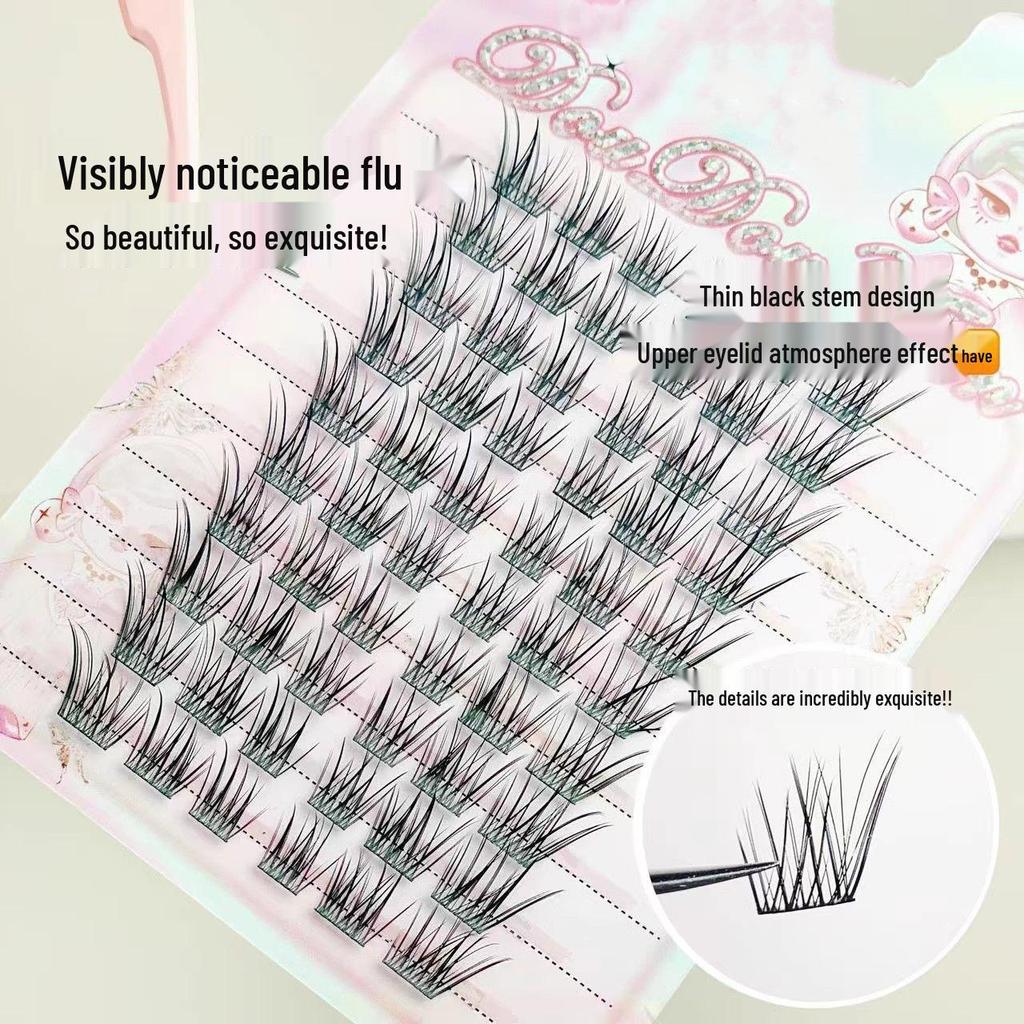 Playful Little Fox Baby Curve False Eyelashes - Natural, Realistic, Slanted Flying Fox Style