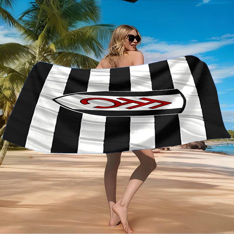 Fulham Fußballwappen Strandtuch Mikrofaser Strandtuch, Leicht und Schnelltrocknend, für Sommerreisen, Schwimmbad-Fan Geburtstagsgeschenk