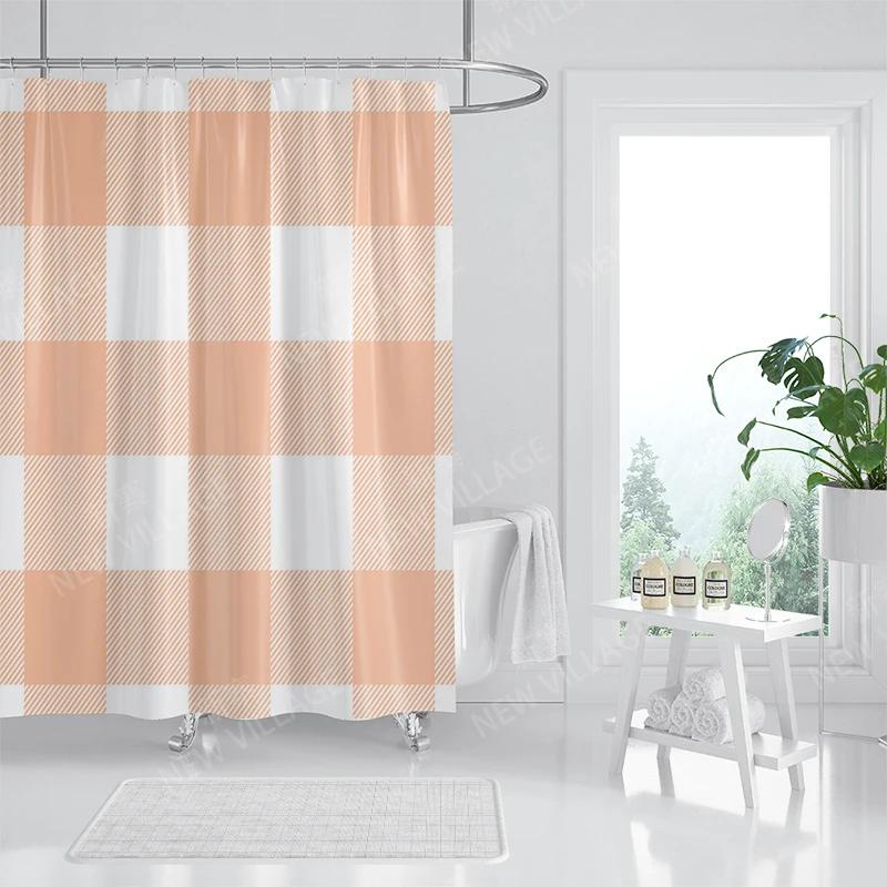 Household Waterproof Fabric Shower Curtain Accessories 90x180 Shower Curtain 240 * 200 Minimalist Style Shower Curtain
