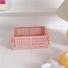 1/4PCS Plastic Folding Storage Box Student Desktop Organizer Hand Account Tape Stationery Basket Office Supply Container Drawers