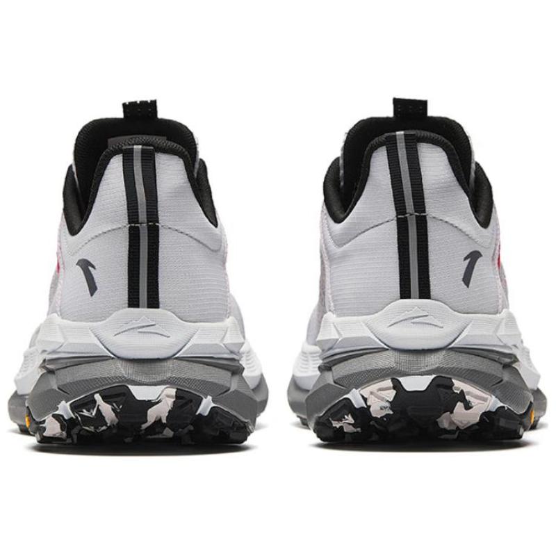 Anta Kunlun Shock Absorbers With Slip Resistant Features Low Top Running Shoes Men's Gray Red Sneakers 112425510-2