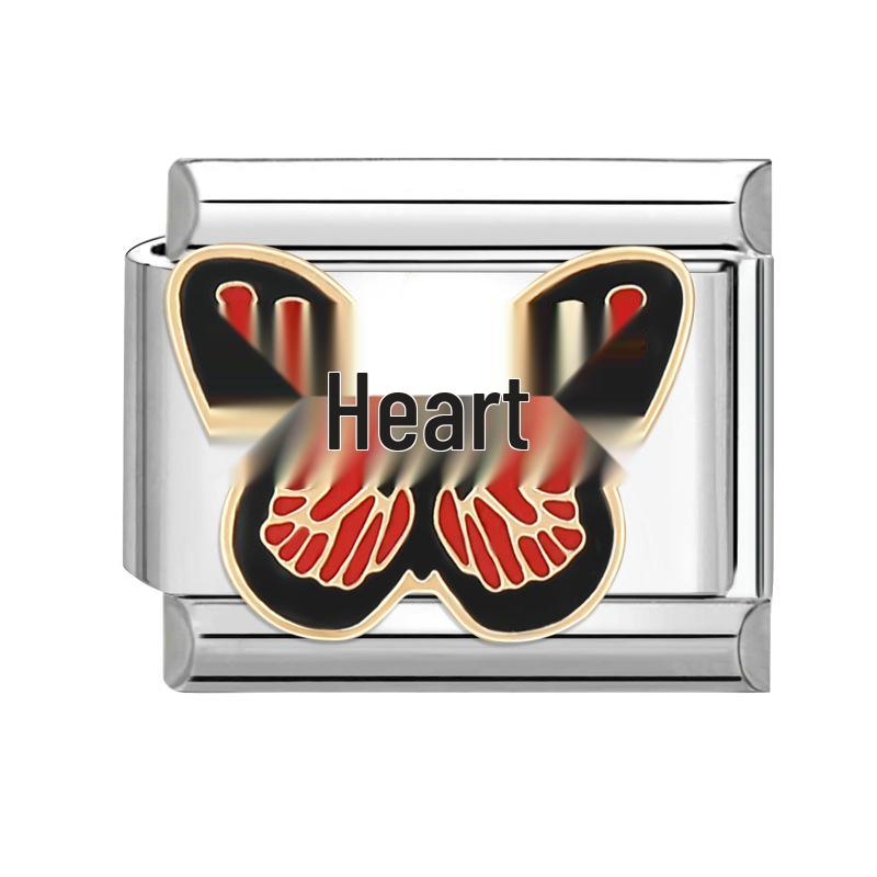 

Браслет-шарм ручной работы Итальянская красно-черная серия Легкая роскошь 1*0.9cm