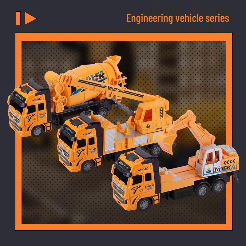 Little King Alloy Toy Pull-Back Excavator - Children's Construction Vehicle Model 