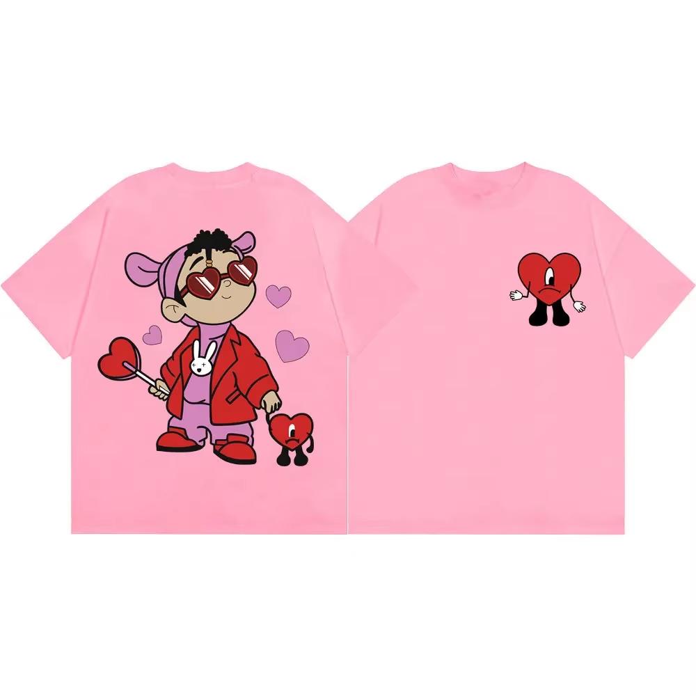 Bad Bunny Pattern High Quality Fashion Short Sleeve T Shirt Unisexs Unisexs Summer Casual Pure Unisex And Unisex TShirt