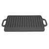 Grill Griddle Household Cast Iron Teppanyaki Plate Thickened Rectangular Double Sided Barbecue Grill For Slow Cooking Steak