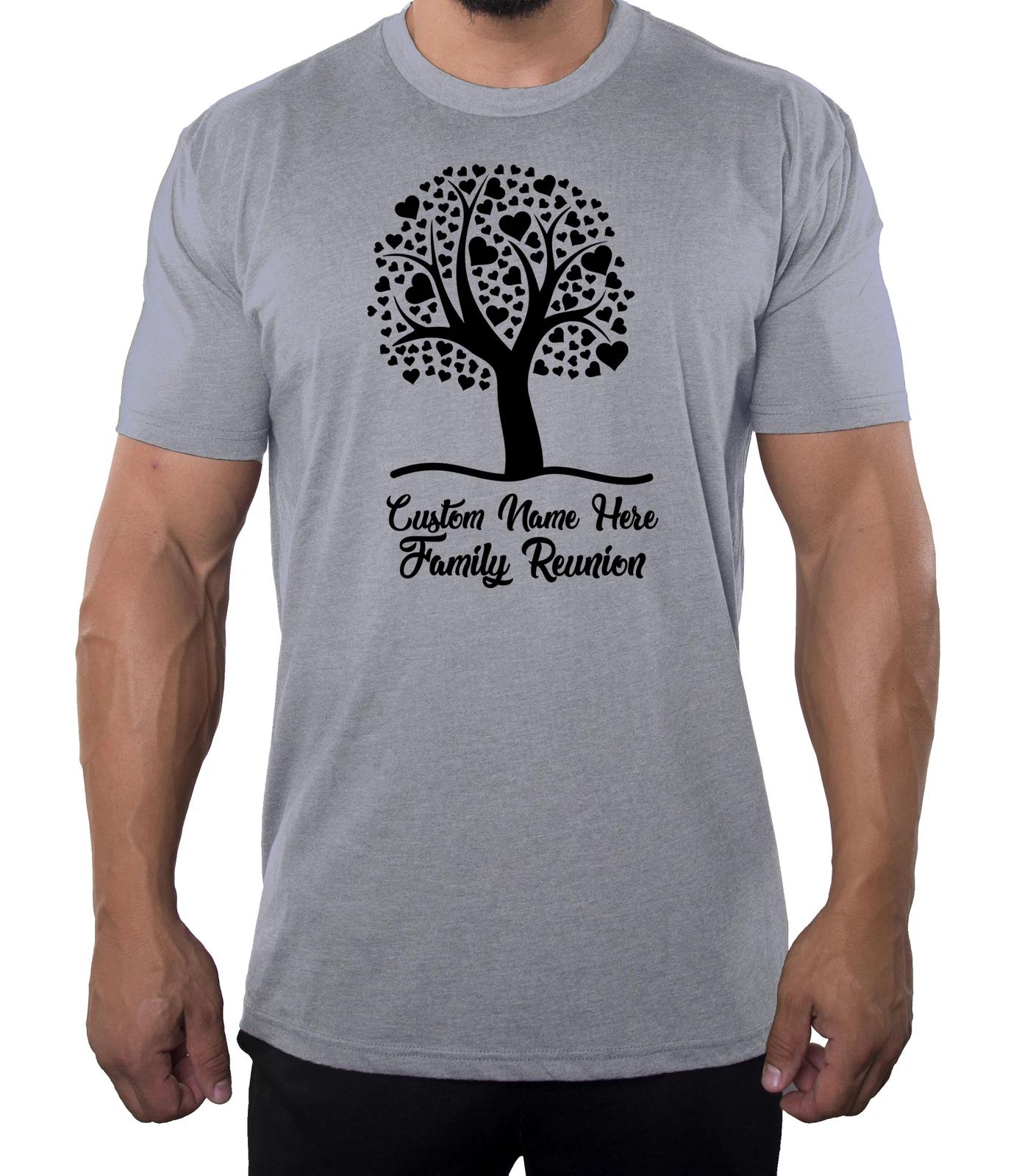 Heart Tree with custom and date- Family Reunion Men s T-Shirts 4XL