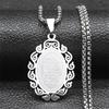 Arabic Quran Allah Medal Necklace for Women Men Stainless Steel Gold Color Islam Muslim Chain Jewelry Collar NZZZ747S02